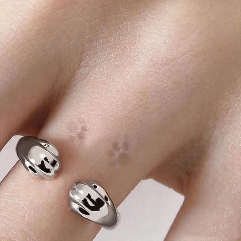 Paw Print Hug Ring